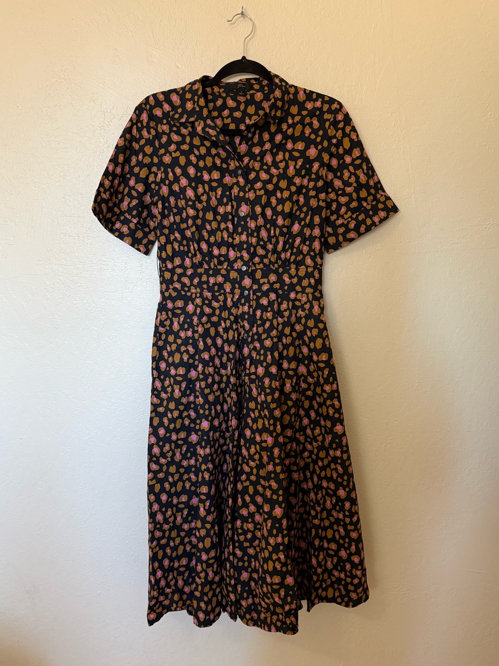 J. Crew short-sleeve shirt dress size 4, missing belt